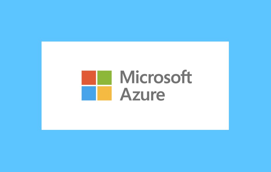 Microsoft azure Logo in a square shape with blue background