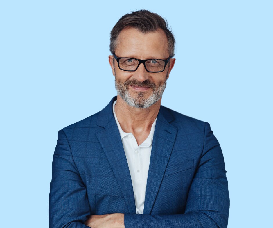 Portrait eines Mannes mit Brille