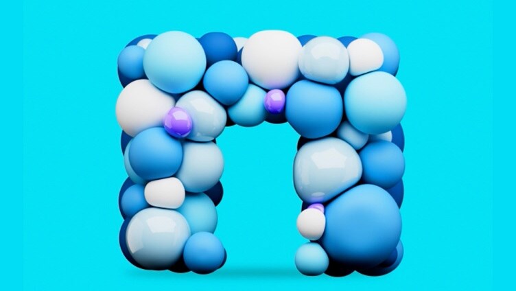 Logotipo de NetApp con fondo azul