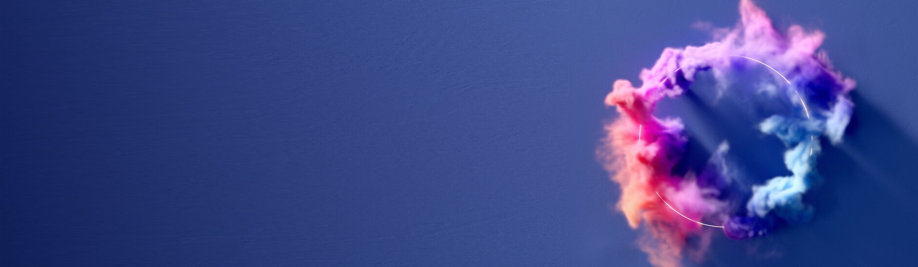 Blue Background with colored clouds