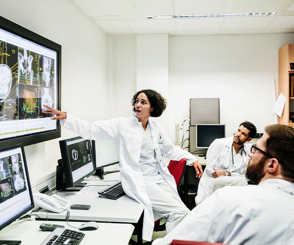 práctica médica en un hospital