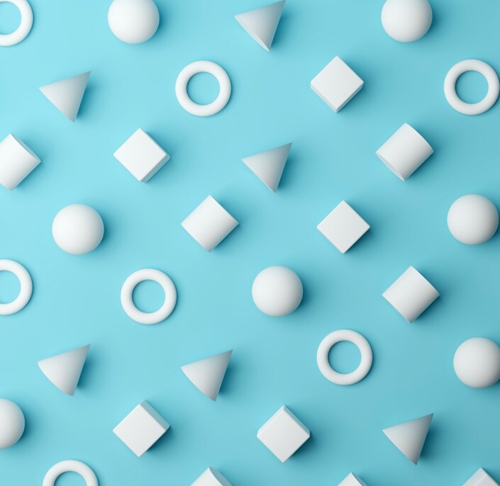 varias formas blancas