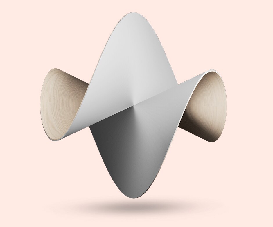 peach background with abstract object