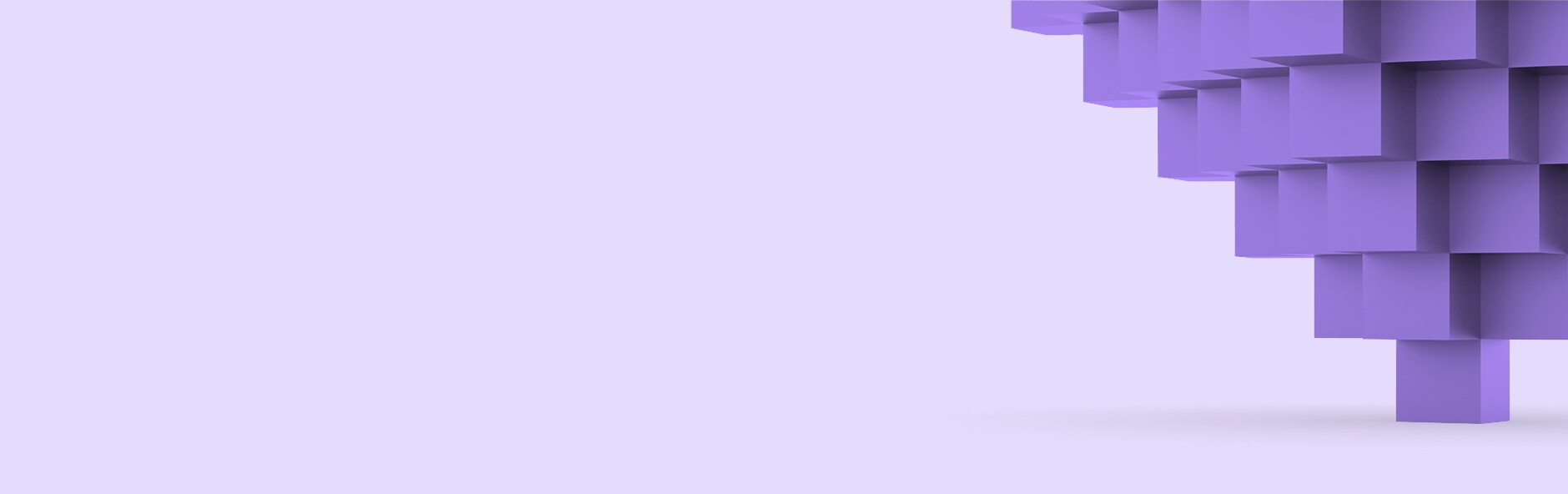 紫色の立方体の重なり 