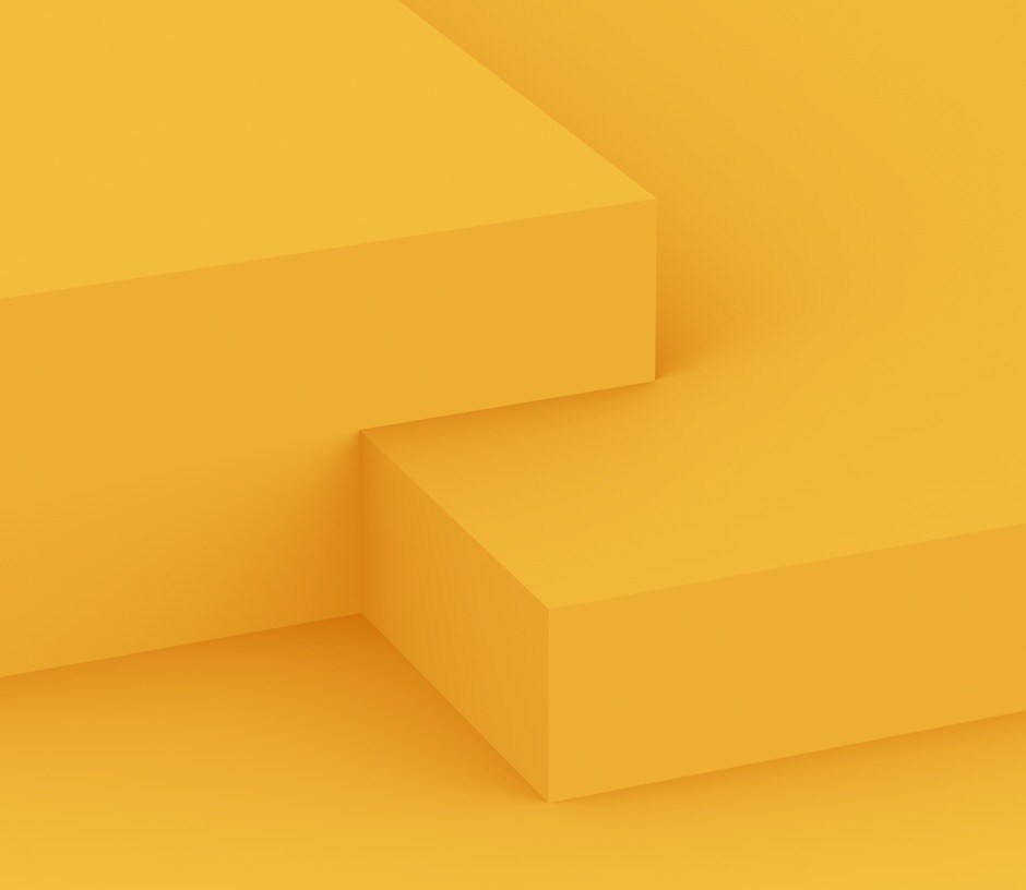 노란색 도형 더미 