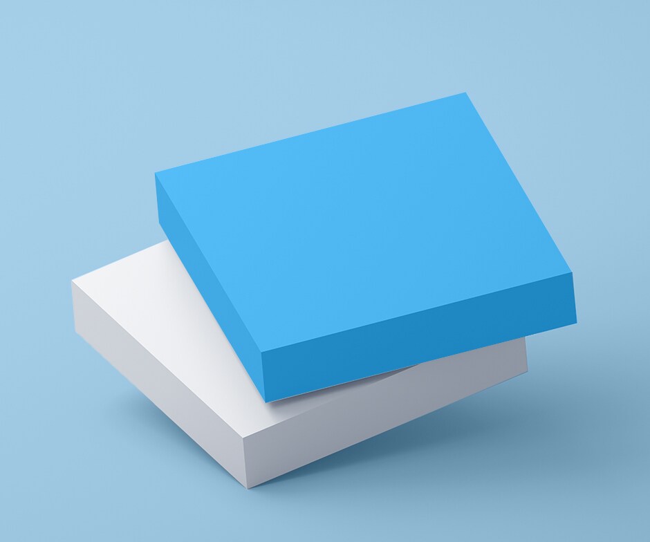 파란색과 흰색 사각형