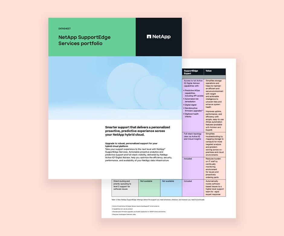 NetApp SupportEdge Services Portfolio
