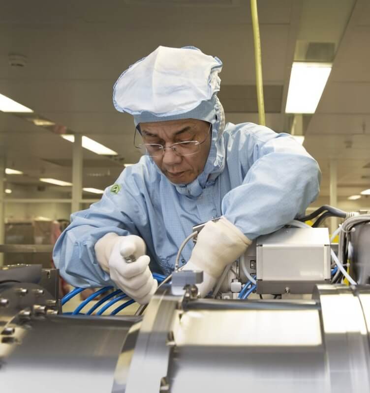 A Person working in the lab