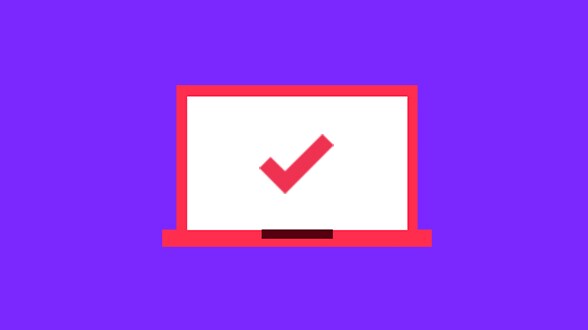 Tick mark with Blue Background