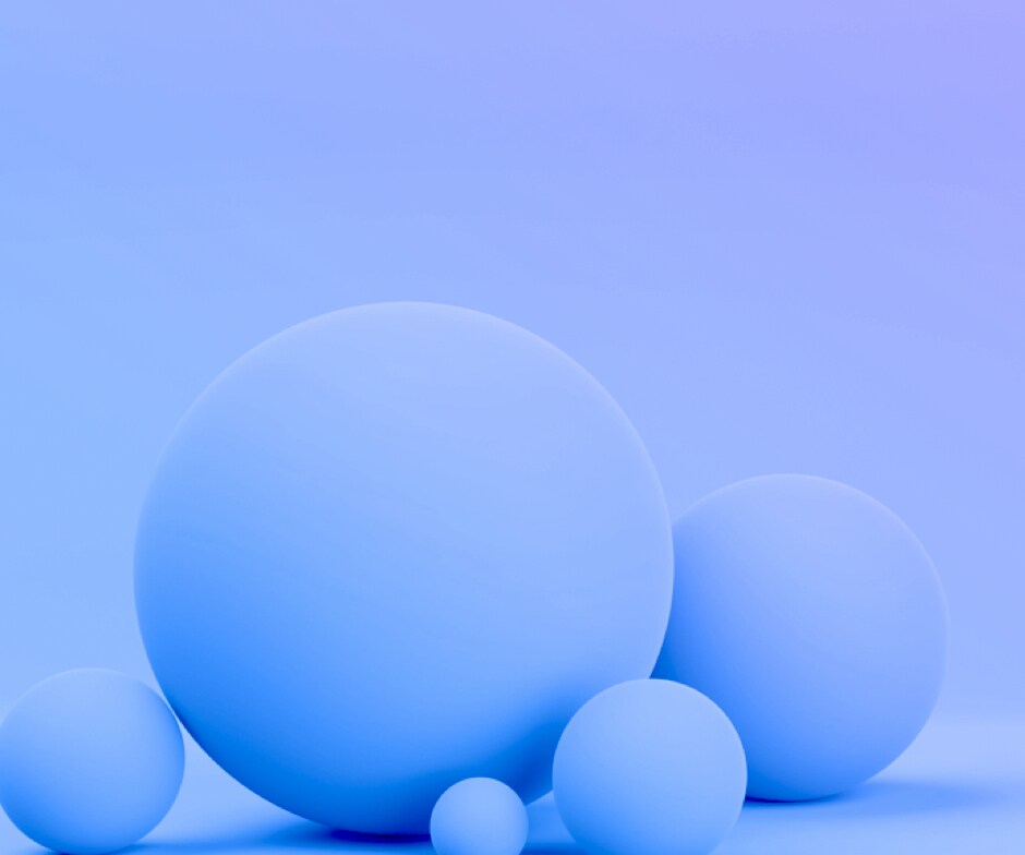 Blue shapes on blue background