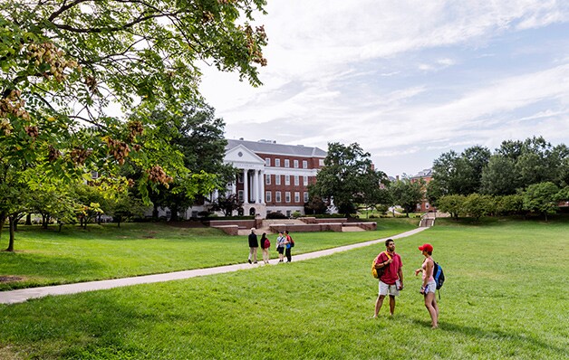 Outside of a school building 