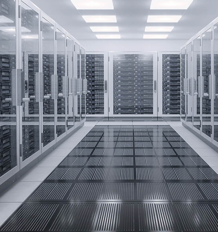 Interior of a data center