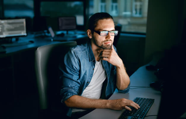 Person using computer