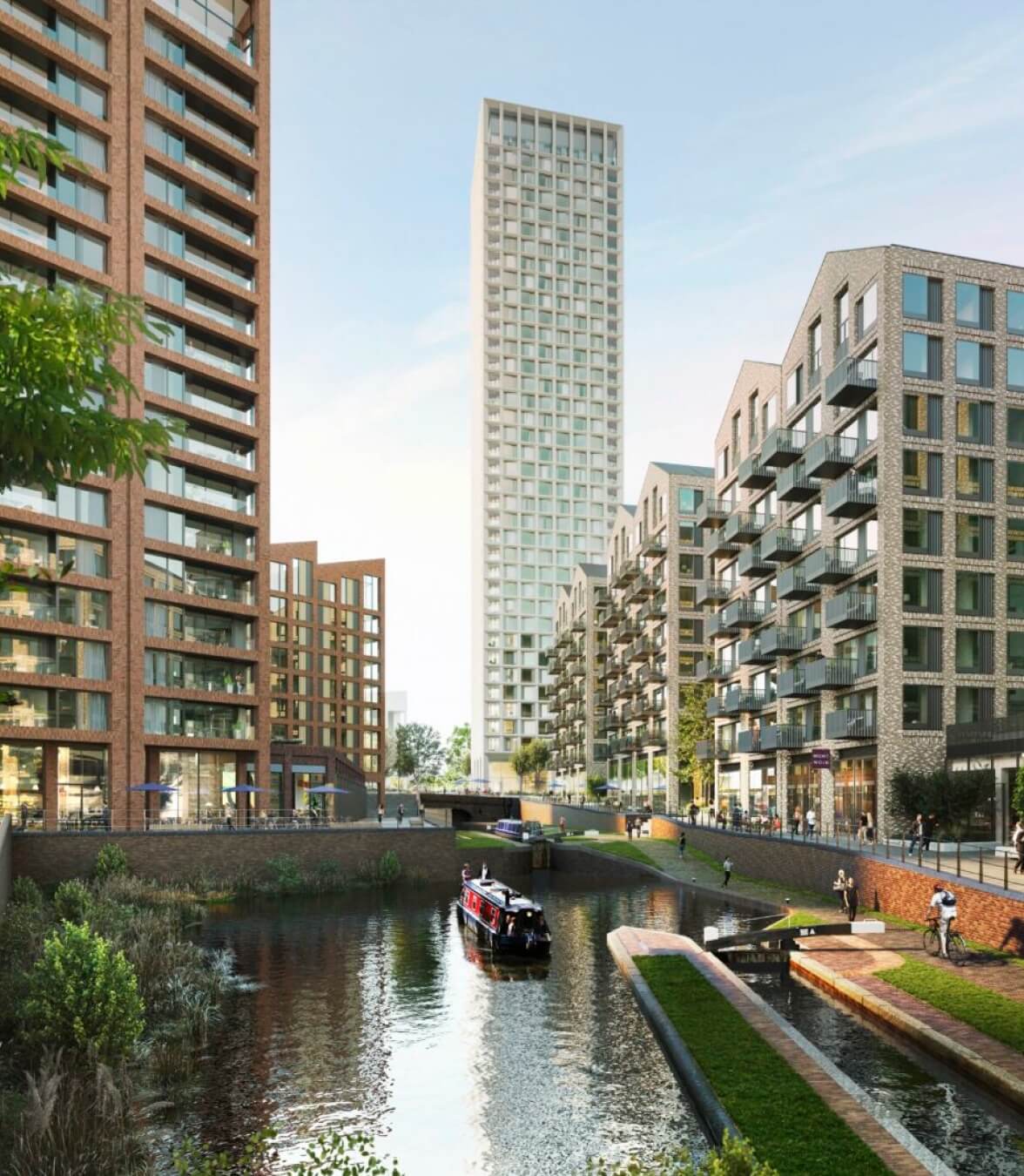 View of buildings and river