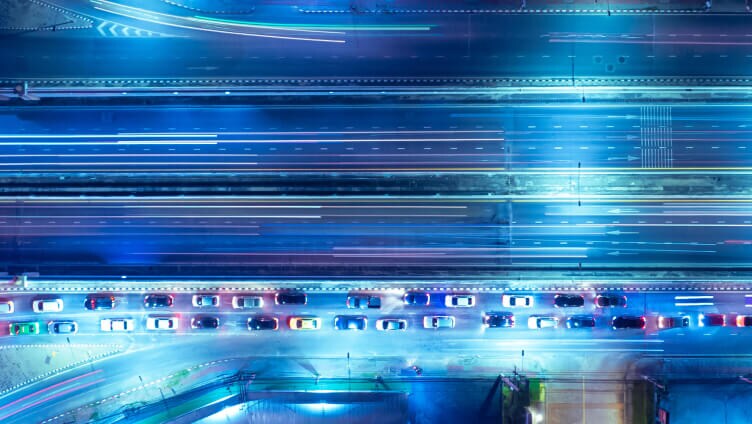 Top view of the Roads and Cars