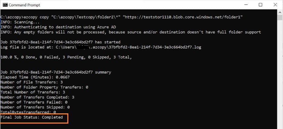 Use the command above