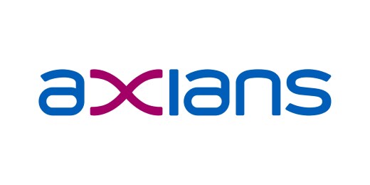 Axians company logo in blue and magenta text