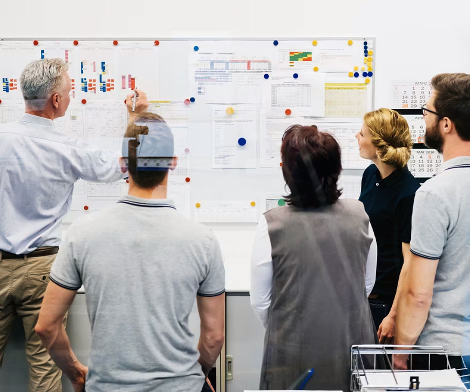 Team planning and building their roadmap