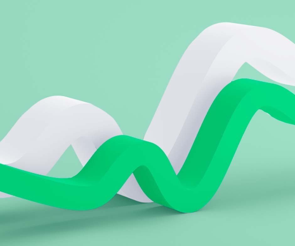 green and white waves