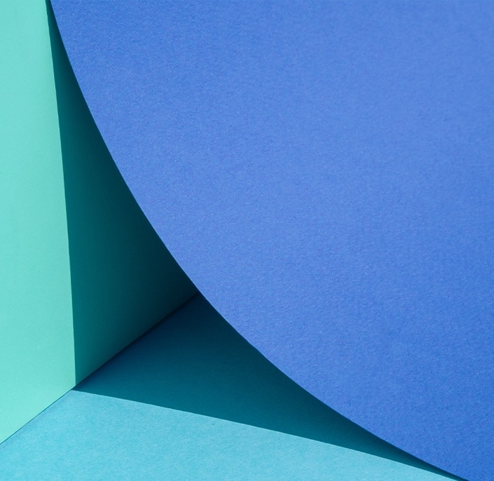 blue sheet leaning against wall