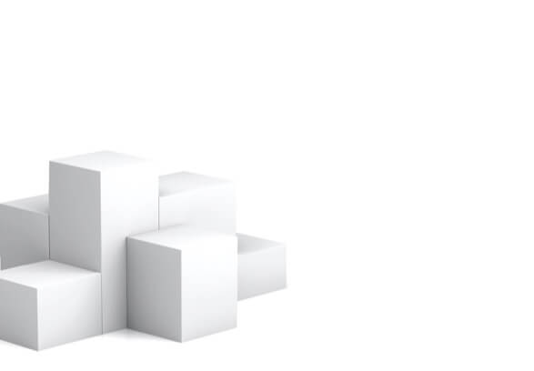 different sized gray boxes on white background