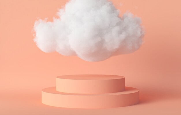 floating white clouds 