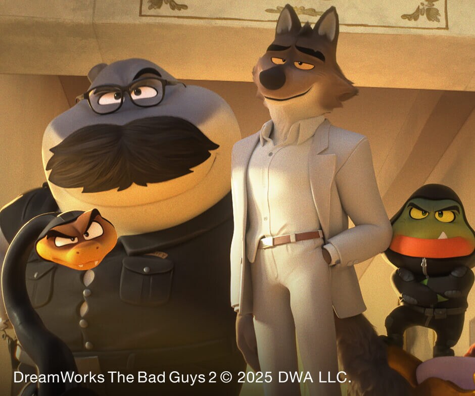 来自 DreamWorks 《坏蛋联盟2》中的角色