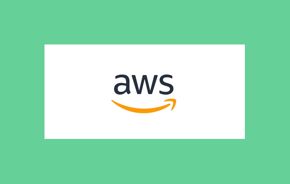 AWS logo inside square green color background