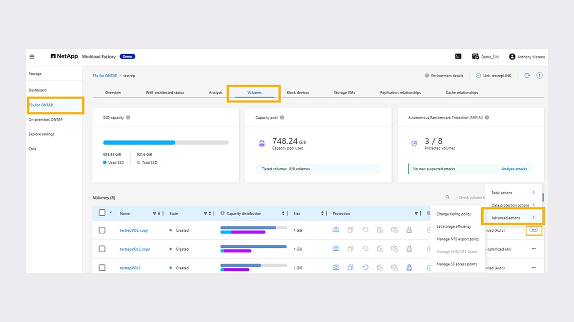 FSx for ONTAP 磁碟區多重通訊協定組態程序。